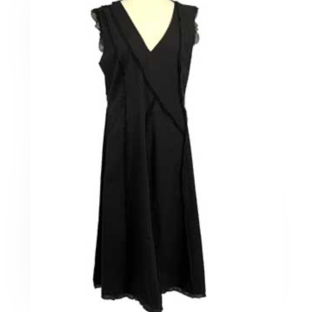 Moyuru Black Crinkle Maxi Sleeveless Dress | Goth Japanese Avant Garde Size 4